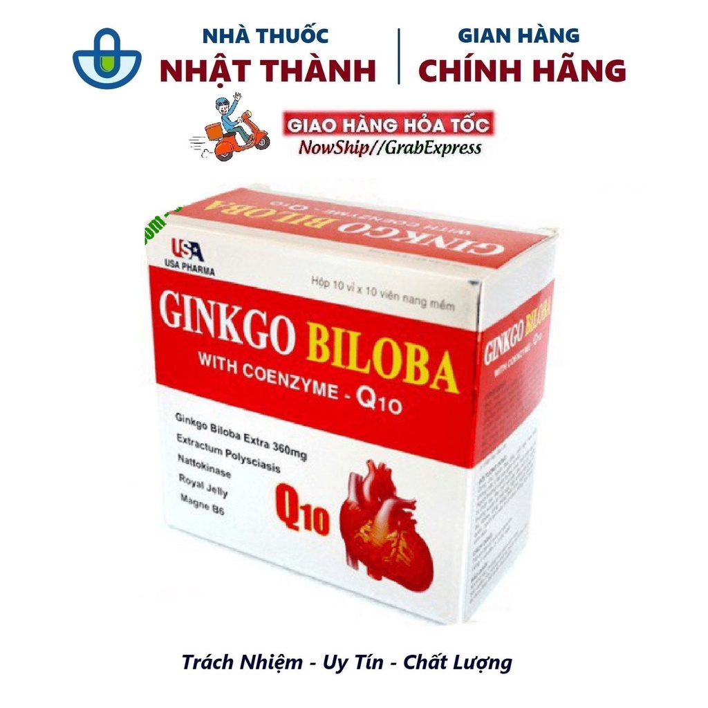 Viên bổ não Ginkgo Biloba Q10 đỏ- Nhà thuốc Nhật Thành