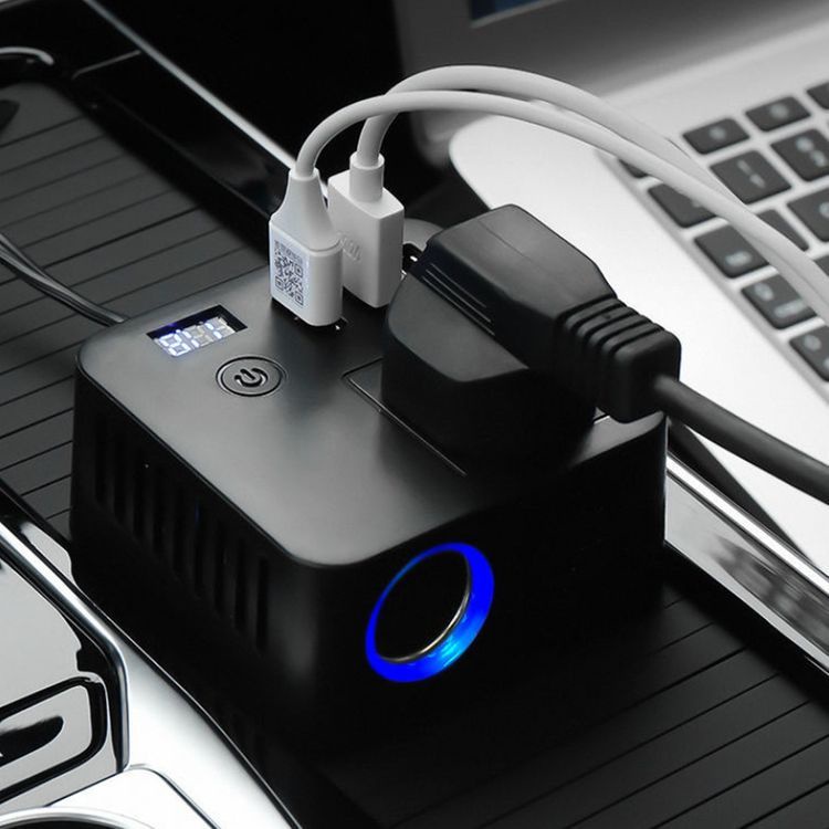 Bộ biến tần biến điện Ô Tô 12V/24V Sang 220V Ô Tô Đa Chức Năng  ☘️ FREESHIP ☘️