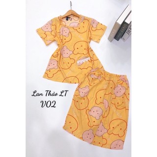 Đồ Bộ Tole Lanh Lửng Ren Tay Ngắn