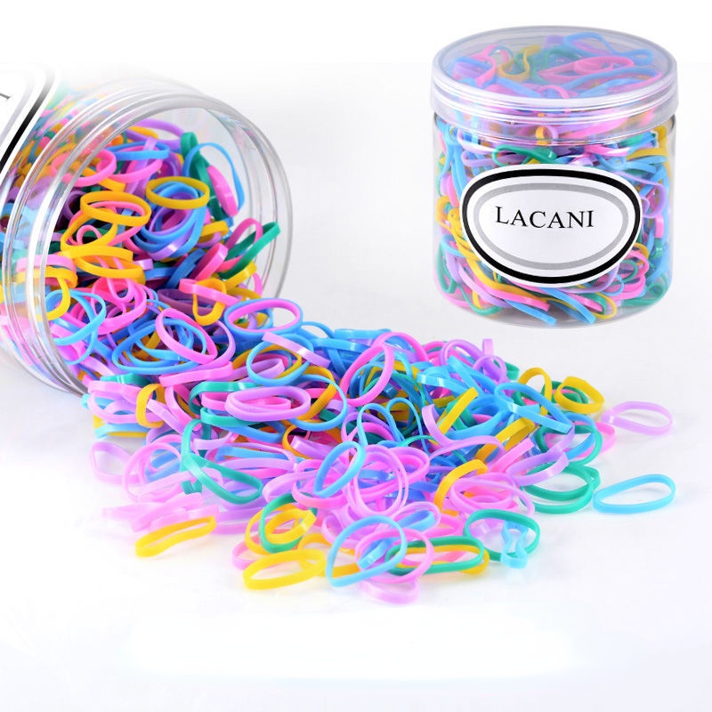 Dây Buộc Tóc Cao Su Co Giãn Tốt Cỡ Nhỏ Màu Đen Siêu Bền Dùng Một Lần Tiện Dụng Cho Nữ