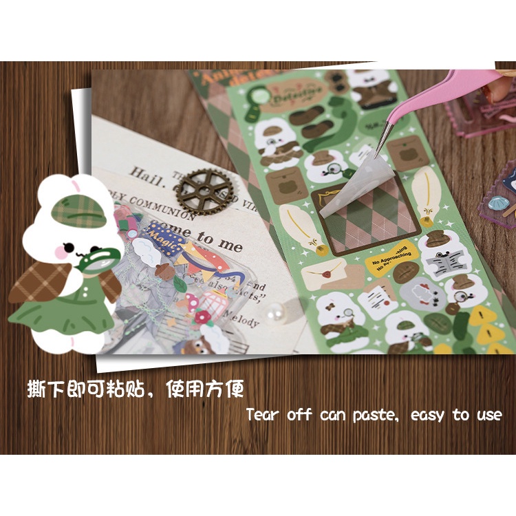 Goo Bộ 2 Tấm Sticker Hình Vương Quốc Và Thú Cưng Dễ Thương Dán Trang Trí Sổ Tay diy