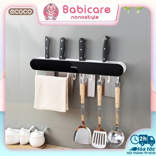 Kệ cắm dao Ecoco thìa đũa và móc treo siêu dính, nhựa ABS an toàn, thân thiện - BH 12 Tháng