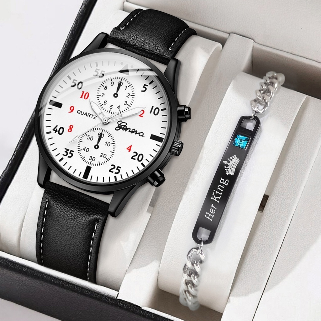 Đồng Hồ Quartz Geneva Dây Da