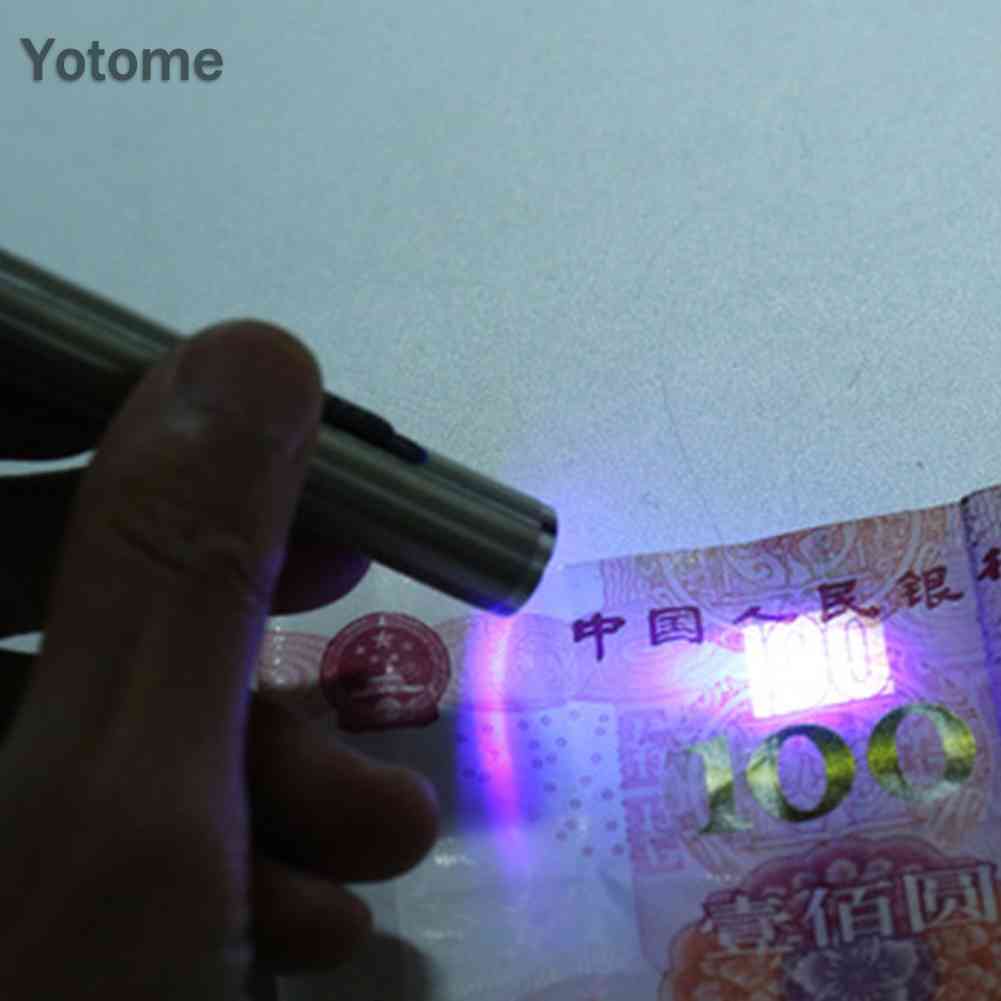 Đèn Pin LED UV Mini Bỏ Túi Bằng Thép Không Gỉ