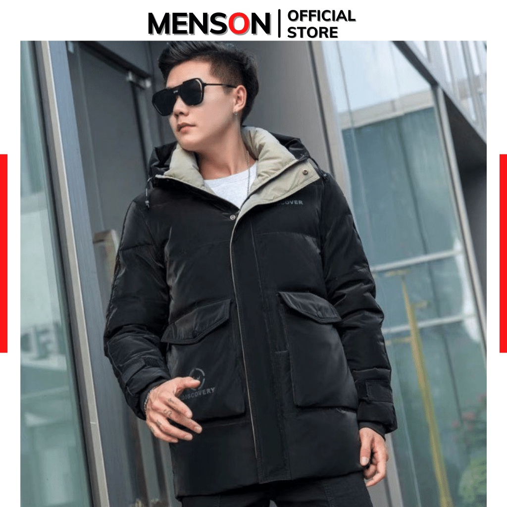 Áo khoác phao trùng có mũ 2 lớp bông dày ấm áp Hàng cao cấp Menson AKP2112 Đồ mùa đông big size dành cho nam