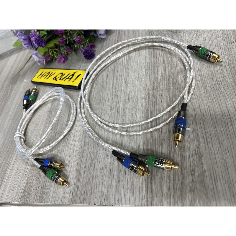Dây tín hiệu Teflon - Dây tín hiệu Đồng mạ Bạc (cặp 1m)