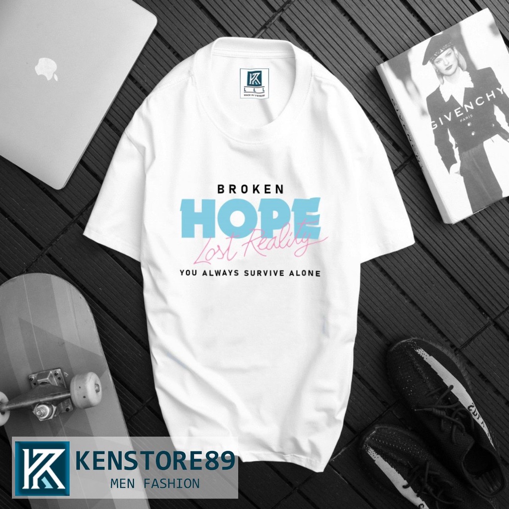 Áo thun nam cổ tròn BROKEN HOPE ngắn tay cotton 100% KENSTORE89 ATK026