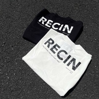 Áo thun RECIN Basic, trắng/ đen