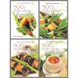 Sách Bộ 500 Món Chay Thanh Tịnh Từ Tập 1 Đến Tập 4 (Bộ 4 Cuốn)
