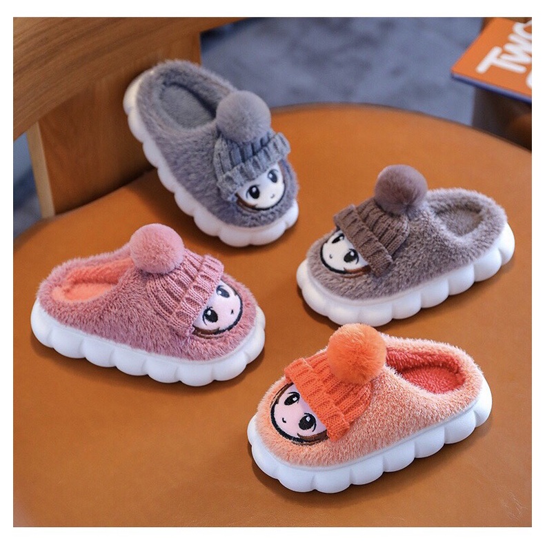 Dép bông cho bé đi trong nhà đế Dày chống trơn trượt Boys & Girls SC05