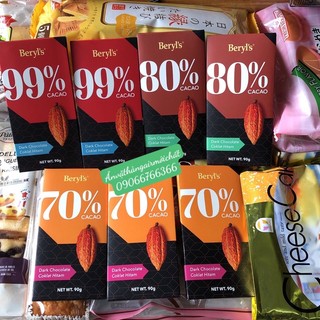 Socola Đắng Beryl’s Không Đường Thanh 90gr