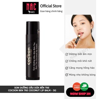 Son Dưỡng Dầu Dừa Bến Tre Cocoon Ben Tre Coconut Lip Balm 5g - nac beauty