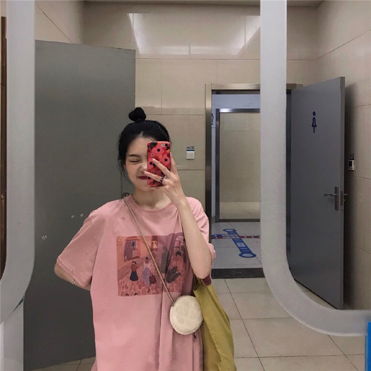 NRVP Áo Thun Unisex Mùa Hè Dáng Suông Tay Cộc Phong Cách Hàn Quốc Cho Nam Nữ
