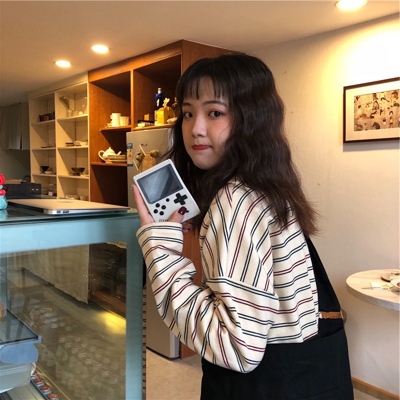 Áo Thun Sweater Kẻ Sọc Thời Trang Mùa Thu Mới Cho Nữ