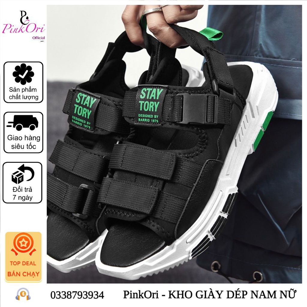 Sandal 3 quai STAYTORY Quai Sau Tháo Rời Đế Cực Êm ,Dép quai hậu Nam Nữ Học Sinh Sinh Viên hot mẫu mới 2022- PinkOri