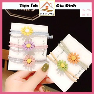 Dây thun cột tóc hoa cúc Hàn Quốc, đồ buộc tóc thời trang