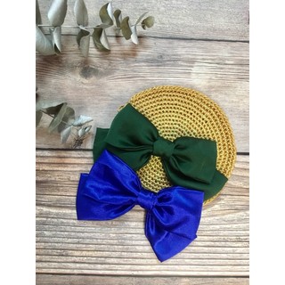 {Handmade} Kẹp nơ lụa tiểu thư thanh lịch size lớn