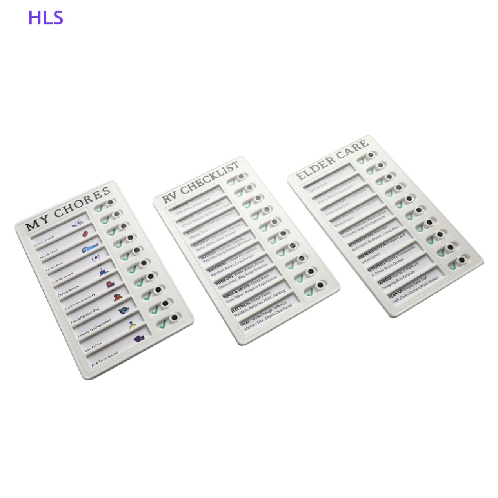 [HLS] Bảng Ghi Nhớ Bằng Nhựa Kiểm Tra Kế Hoạch Hàng Ngày Có Thể Tái Sử Dụng