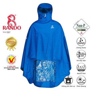 Áo mưa vải dù cao cấp encir, rando chính hãng, bít sườn, có kiếng phủ đèn xe, bề bỉ không thấm nước