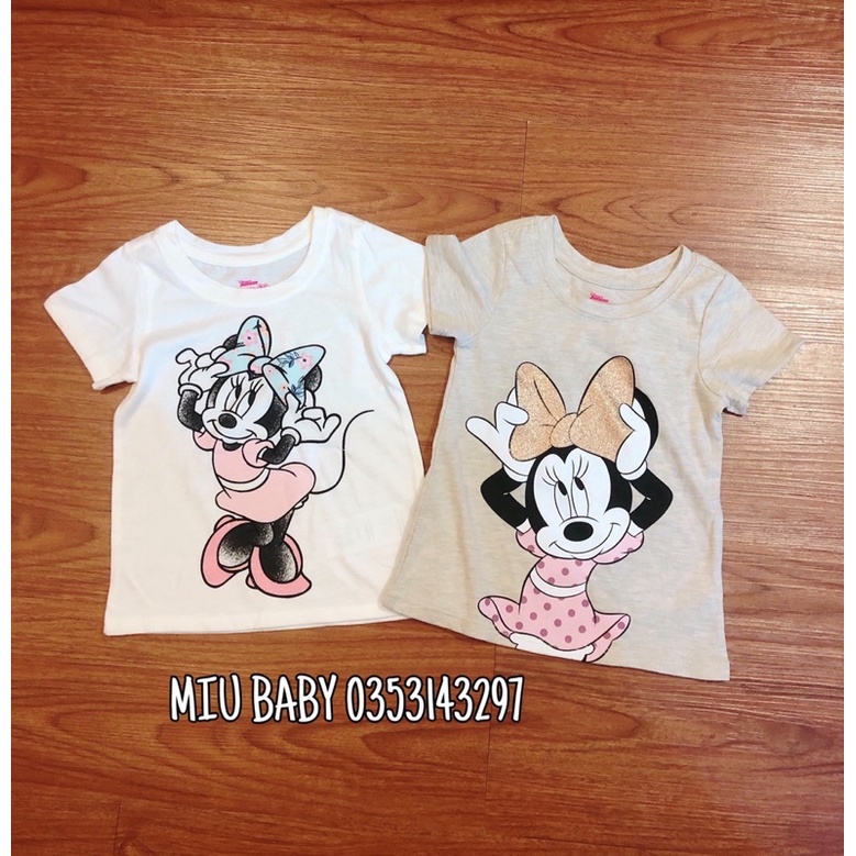 Áo cộc tay Minnie bé gái du xin
