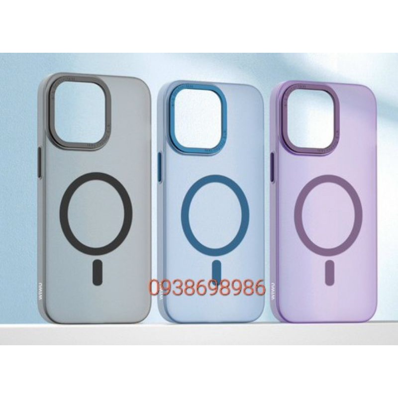 Ốp lưng Wiwu iphone 14 pro max / 14 hỗ trợ sạc camera viền chữ siêu đẹp