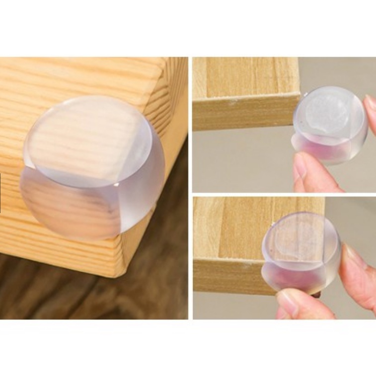 Set 4 Miếng bịt góc bàn bọc cạnh bàn silicon tránh va đập an toàn cho gia đình và bé  G82-Bocgocban-Silicon