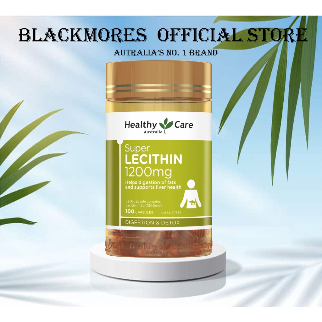 Mầm đậu nành Healthy Care Super Lecithin 1200mg 100 viên của Úc, đẹp da, đào thải độc tố gan, cân bằng nội tiết tố