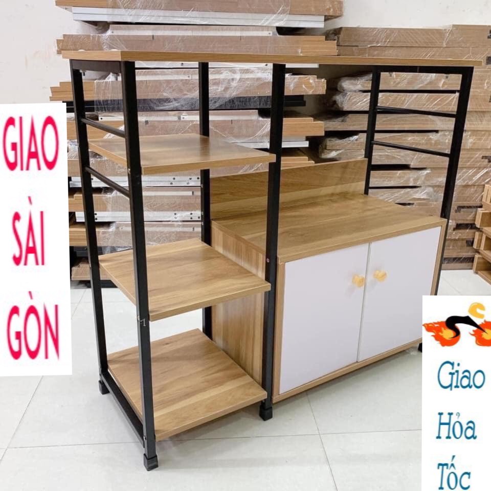KỆ BẾP LÒ VI SÓNG CHẤT LIỆU GỖ MDF CHỐNG ẨM ĐA NĂNG