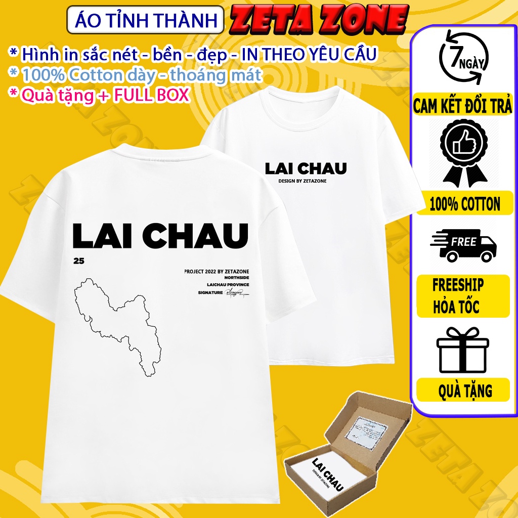 Áo Thun Lai Châu LocalBrand Phông Cổ Tròn Tay Lỡ Unisex Nam Nữ Thế Hệ Genz