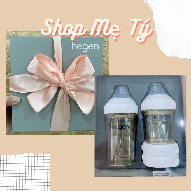 Bộ Set quà tặng Bình sữa Hegen 150ml/ 240ml Basic Stater Kit Hegen