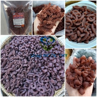 Nui gạo lứt ống sò xoắn nhiều hình dạng gói 300gr-500gr, dùng làm nui xào trộn eatclean