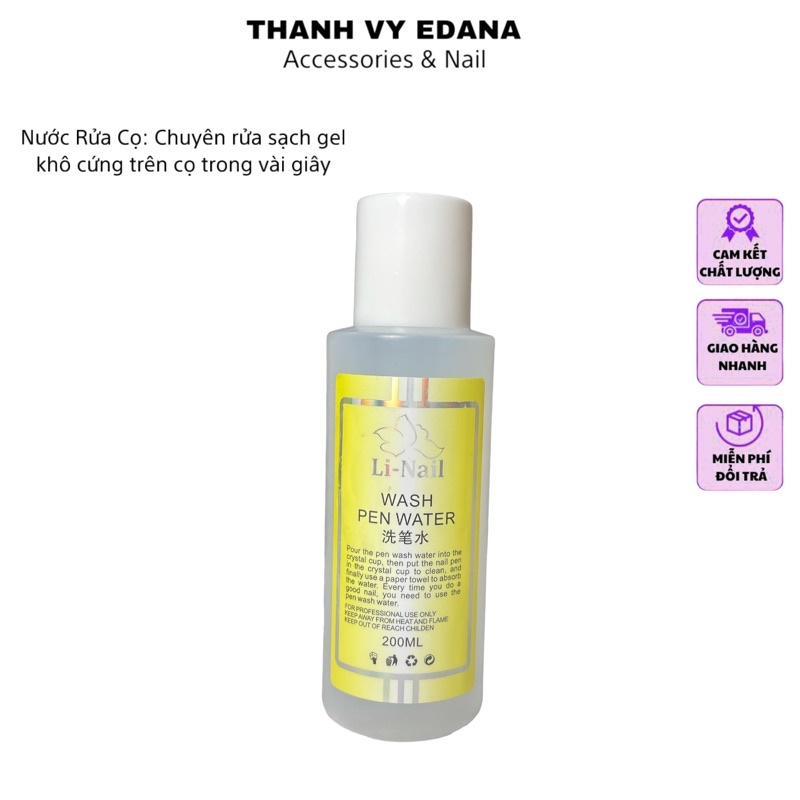 Nước Rửa Cọ Nail, Làm Sạch Cọ Bị Khô Cứng Gel [Thanh Vy Nail]
