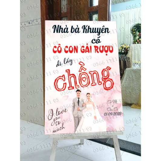 Bảng tên đám cưới (Theo Yêu Cầu) Mọi kích thước