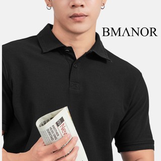 Áo polo nam bmanor basic - black form regular fit