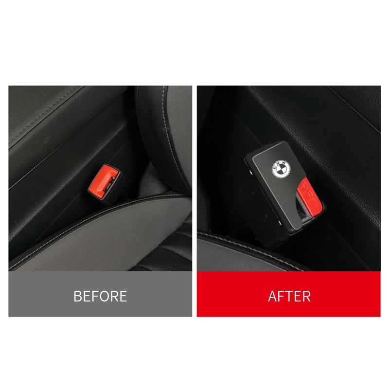 1 Chốt Khóa Dây Đai An Toàn Bằng Kim Loại Màu Bạc Cho Xe Hơi BMW E61 E90 E82 E70 E71 E87 E88 E89 X5 X6