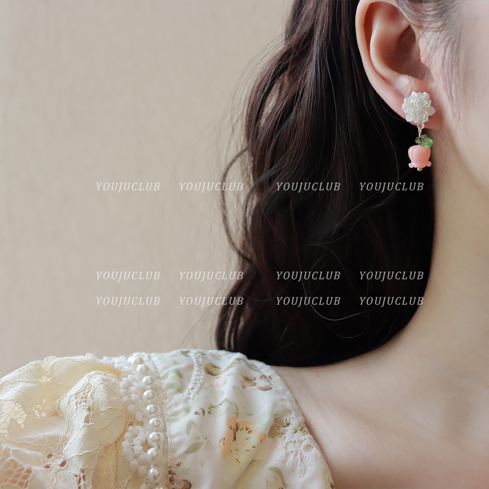 Bông Tai Hình Hoa Tulip Dễ Thương Thời Trang 2022