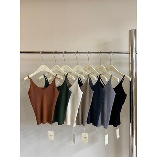 Áo len nữ 2 dây qc gân cổ tim mã 855