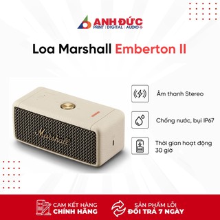 Loa bluetooth marshall emberton 2 pin 30 giờ - bảo hành 12 tháng