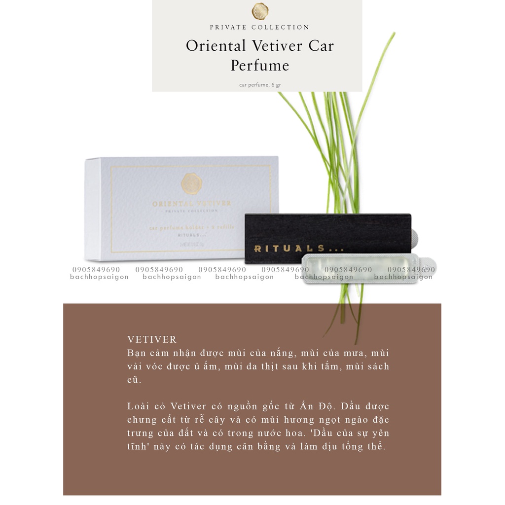 Sáp thơm xe hơi UK dòng cao cấp the rituals car perfumes