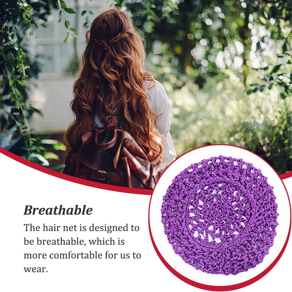 Lưới Trùm Tóc Bằng Polyester Co Giãn Thoáng Khí Màu Sắc Trơn Có Thể Tái Sử Dụng