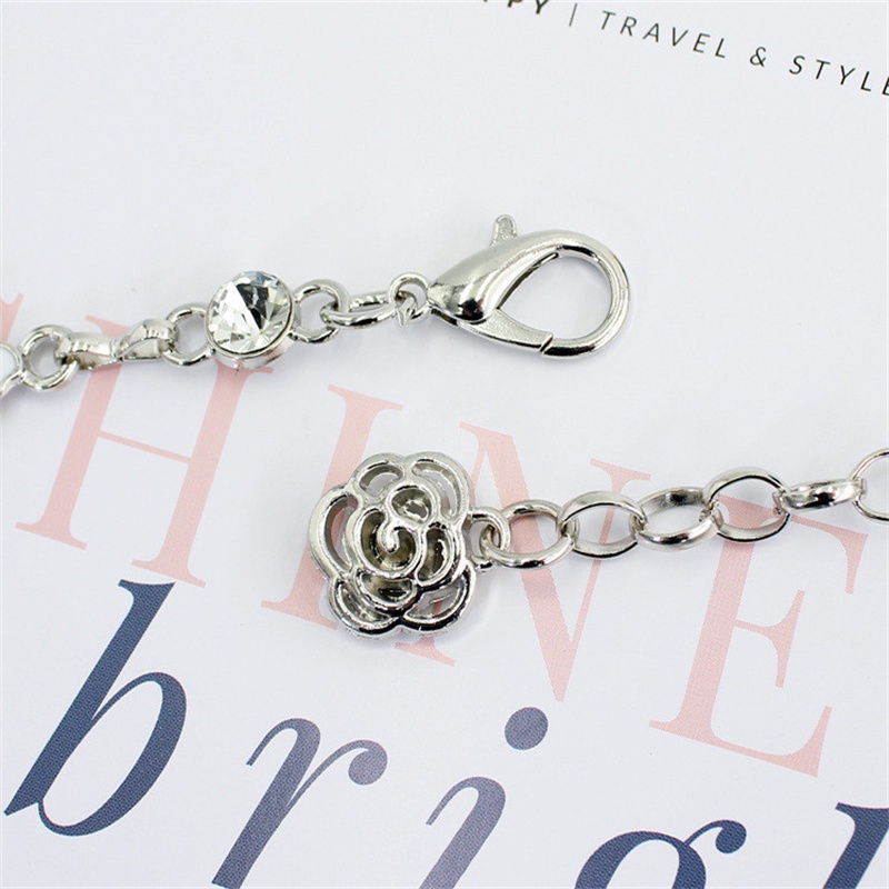 Thắt Lưng Dây Xích Kim Loại Màu Bạc Hình Bướm Phong Cách Bohemian Cổ Điển Cho Nữ