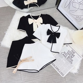 Set áo viền nơ - Chitchitstore