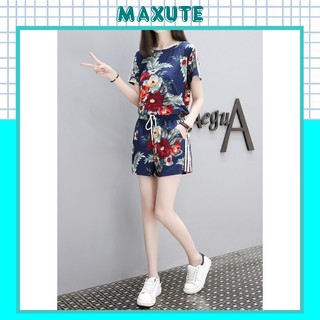 Bộ đồ nữ thun mùa hè thể thao mặc nhà