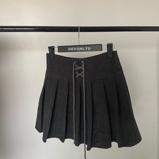 Chân Váy Dạ Nhung Dây Thắt Devonltd