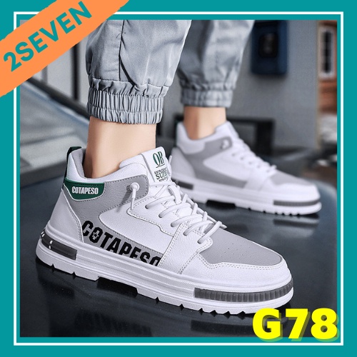 Giày Nam thể thao cổ cao boots đen trắng sneaker học sinh Hàn Quốc  - 2SEVEN - G78