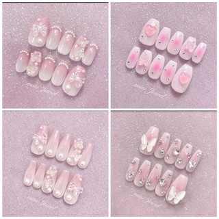 Nailbox móng up thiết kế theo số đo đính đá chanh sả