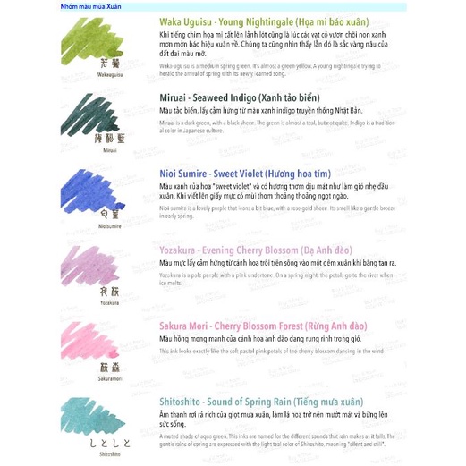 - Mực bút máy Sailor Shikiori  20ml