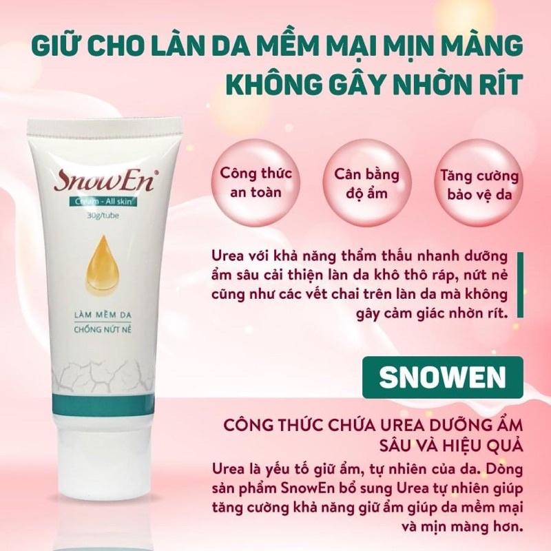 Snowen -Kem làm mềm da, chống nứt nẻ tay chân