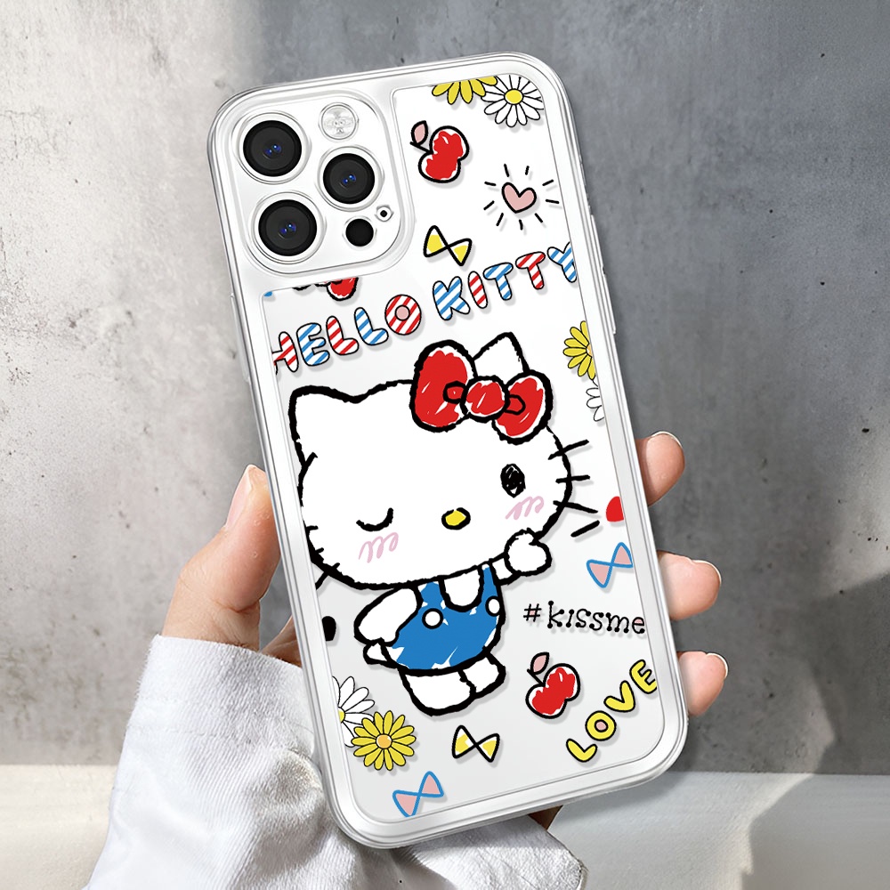 Ốp Điện Thoại Trong Suốt Hình hello kitty Cho iphone 14ProMax 14Plus 13 11 12 7 Plus X XR