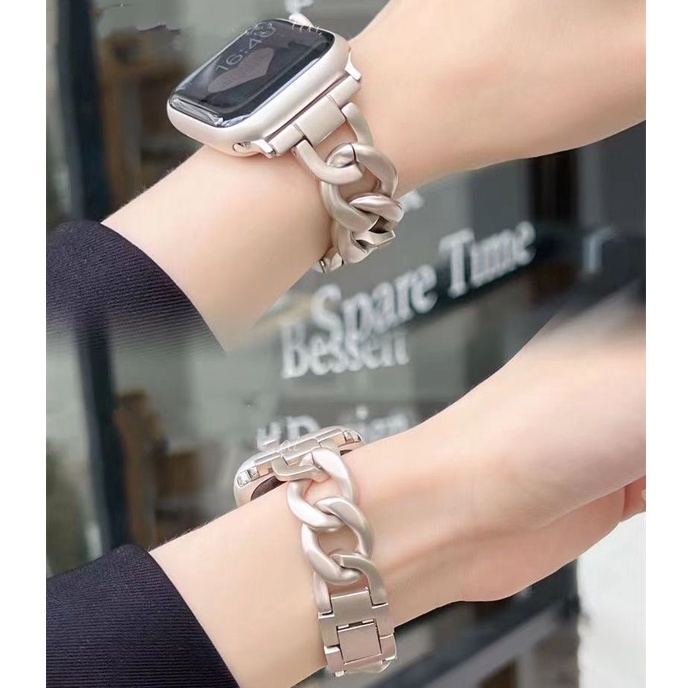 Dây Đeo Đồng Hồ Bằng Denim Và Kim Loại Cho Apple Watch series 8 7 6 SE 5 4 3 2 1 38mm 40mm 42mm 44mm 41mm 45mm